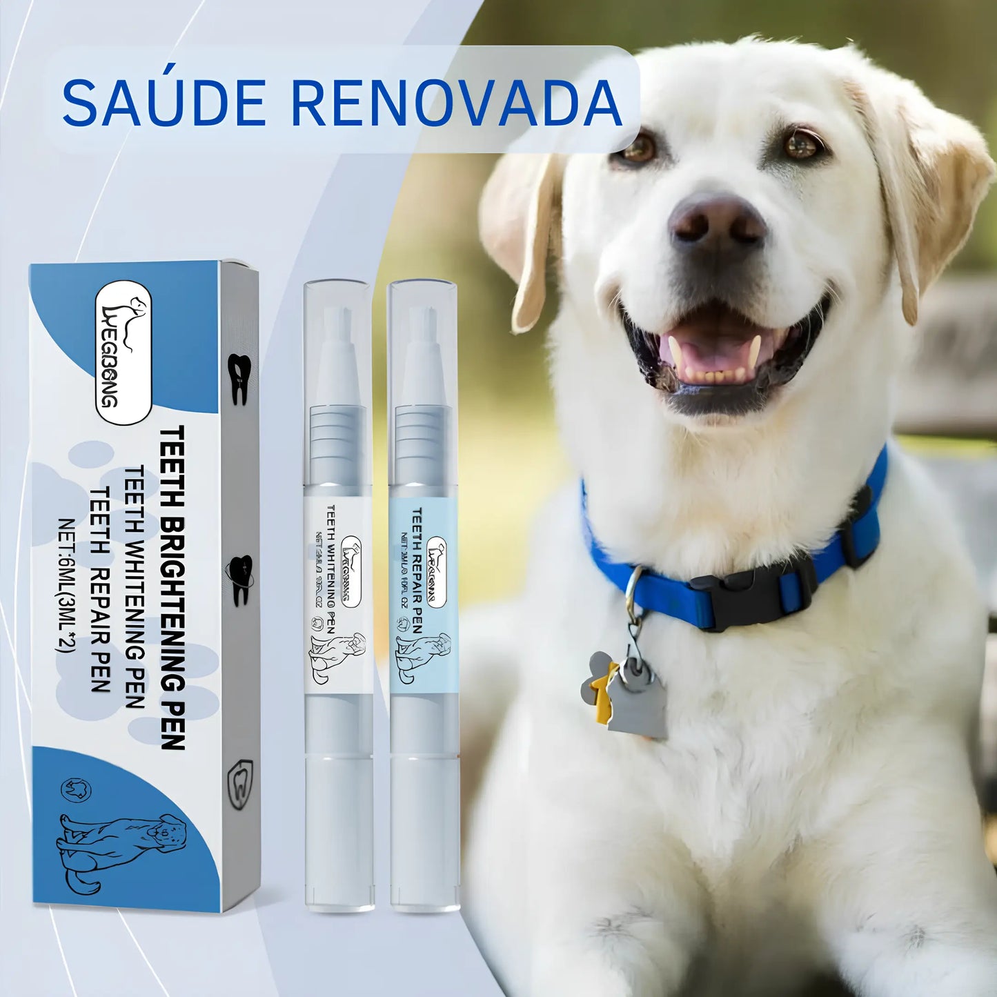 Caneta Yebong™ com Gel para Limpeza Bucal de Animais. [COMPRE UM e LEVE DOIS]