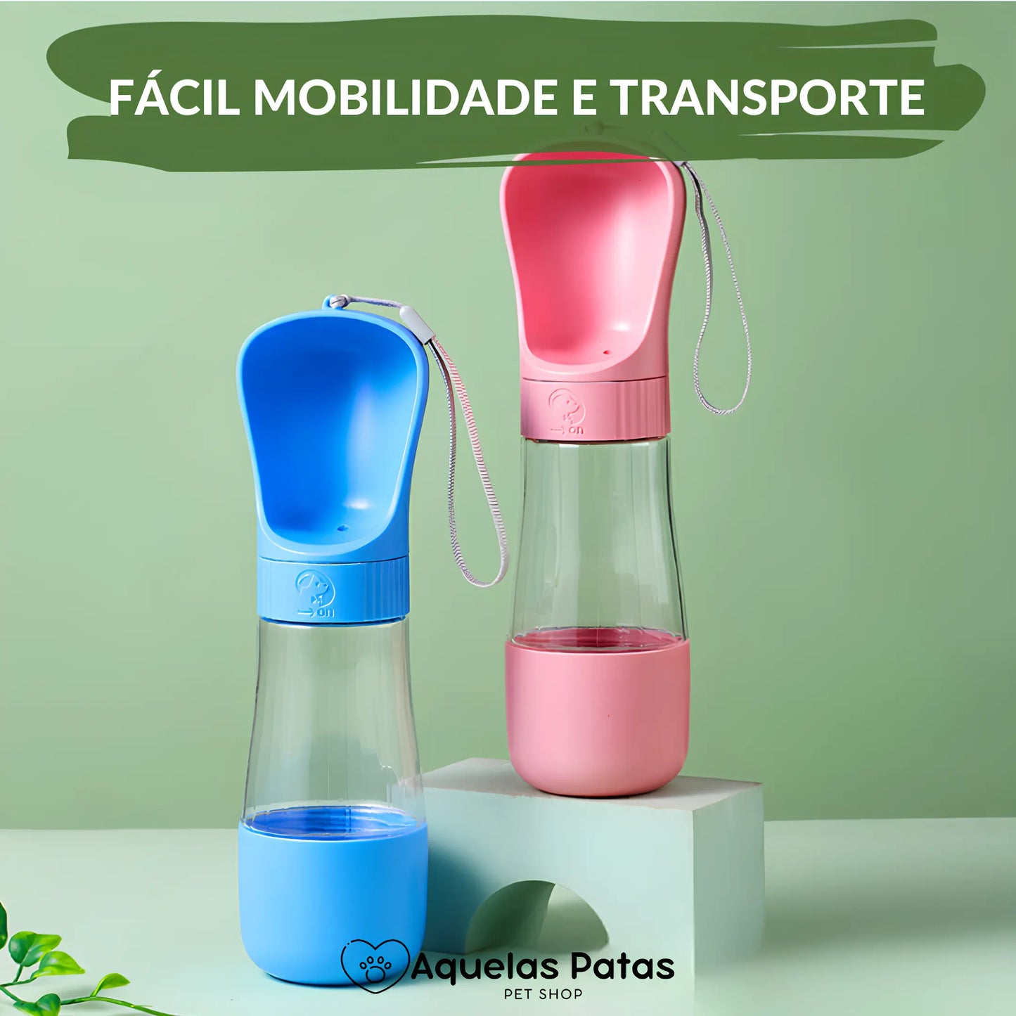 Garrafa AquaPet™ O Acompanhante Ideal para Passeios e Aventuras - Aquelas Patas.