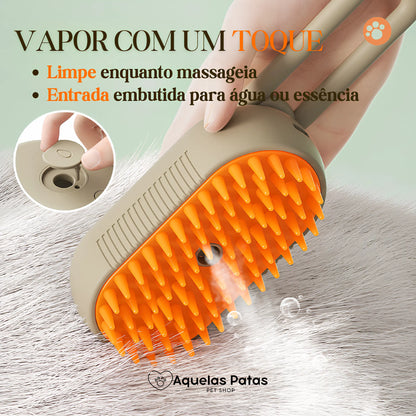 Escova a Vapor Relaxante™ Para Gatos e Cachorros - Aquelas Patas.