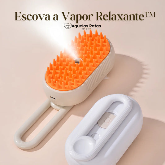 Escova a Vapor Relaxante™ Para Gatos e Cachorros - Aquelas Patas.